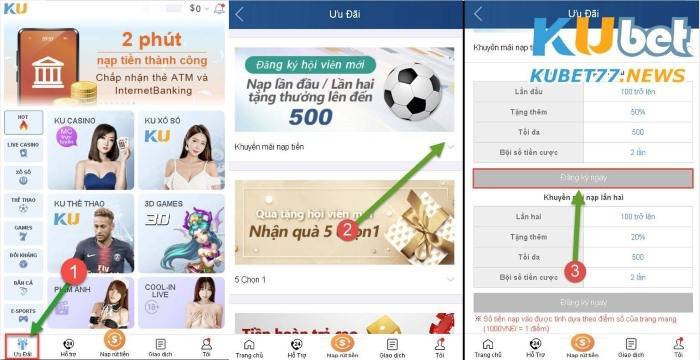 Chương trình Khuyến mãi nạp tiền Kubet 100%