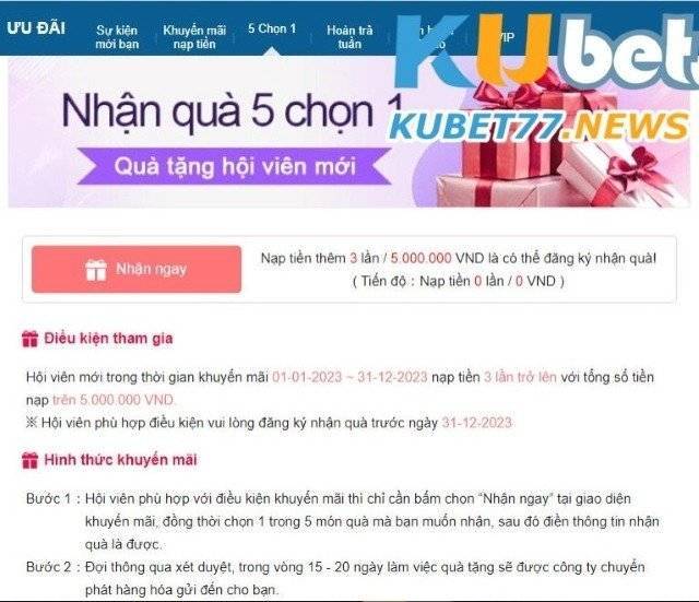 Điều kiện và hình thức nhận khuyến mãi