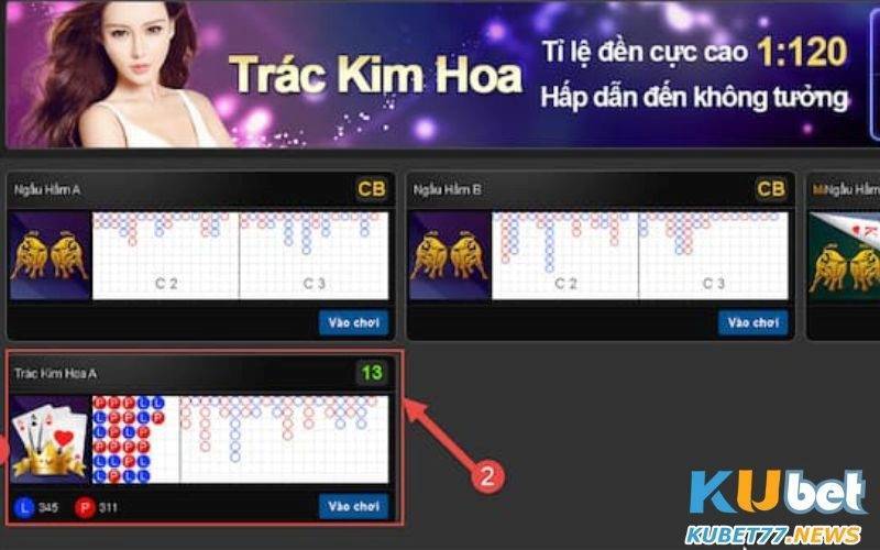 Những loại bài sẽ xuất hiện khi chơi trác kim hoa