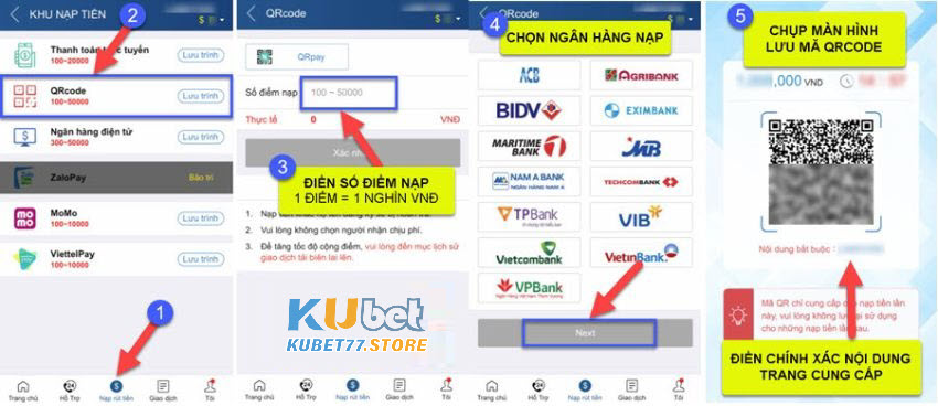 Hướng dẫn nạp tiền kubet đơn giản trong vòng 5 phút